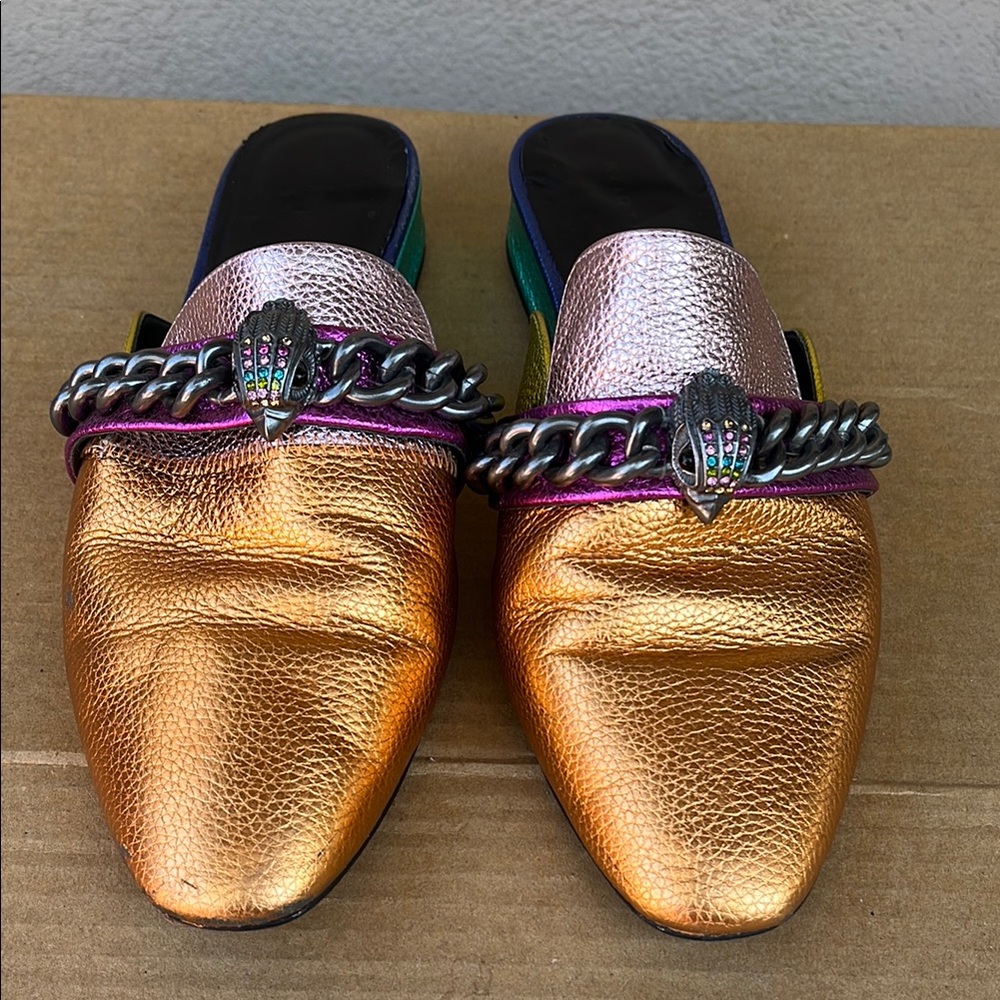 Kurt Geiger - Multicolor mules with Chain Detail